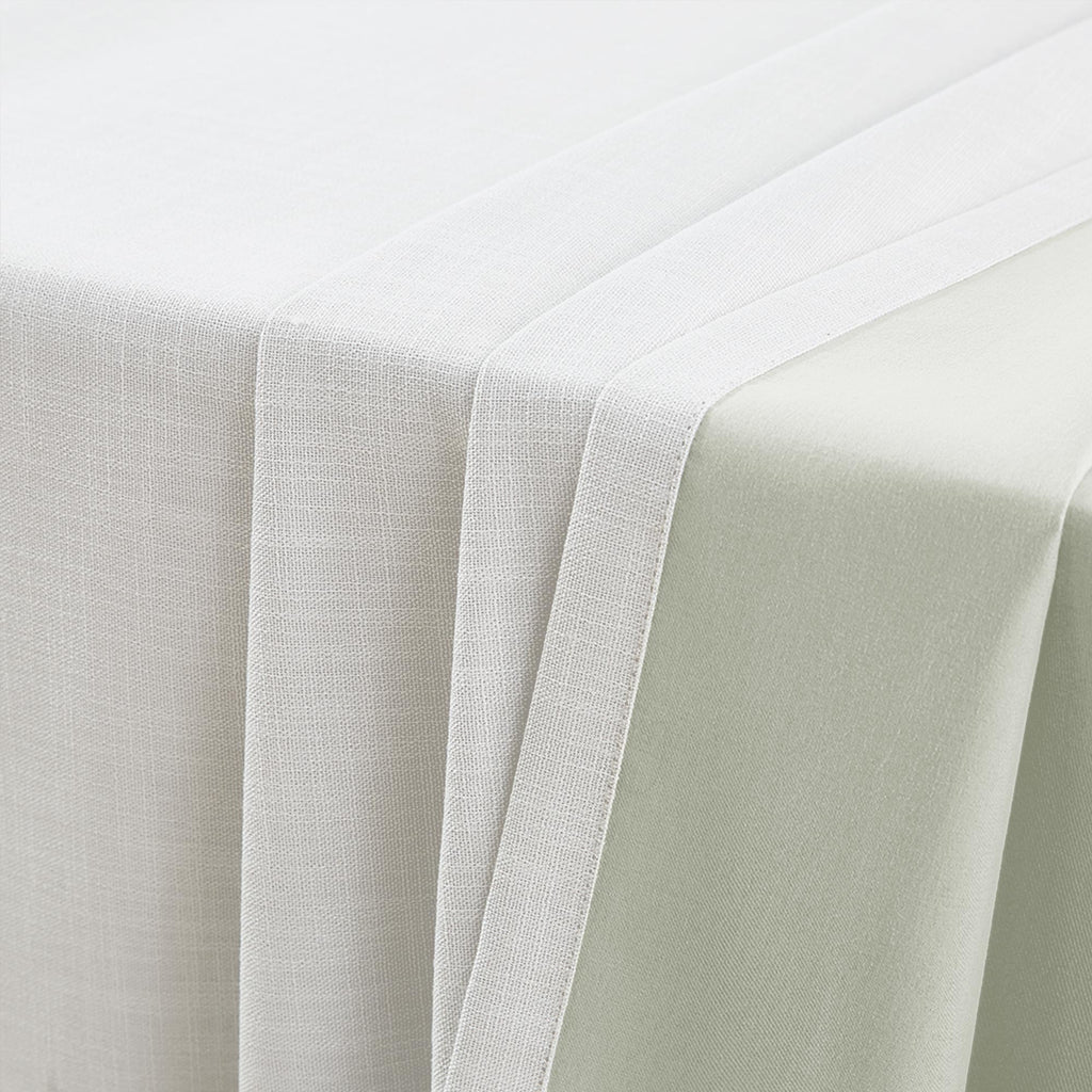 Elvonaeoly 100% White Blackout Curtains