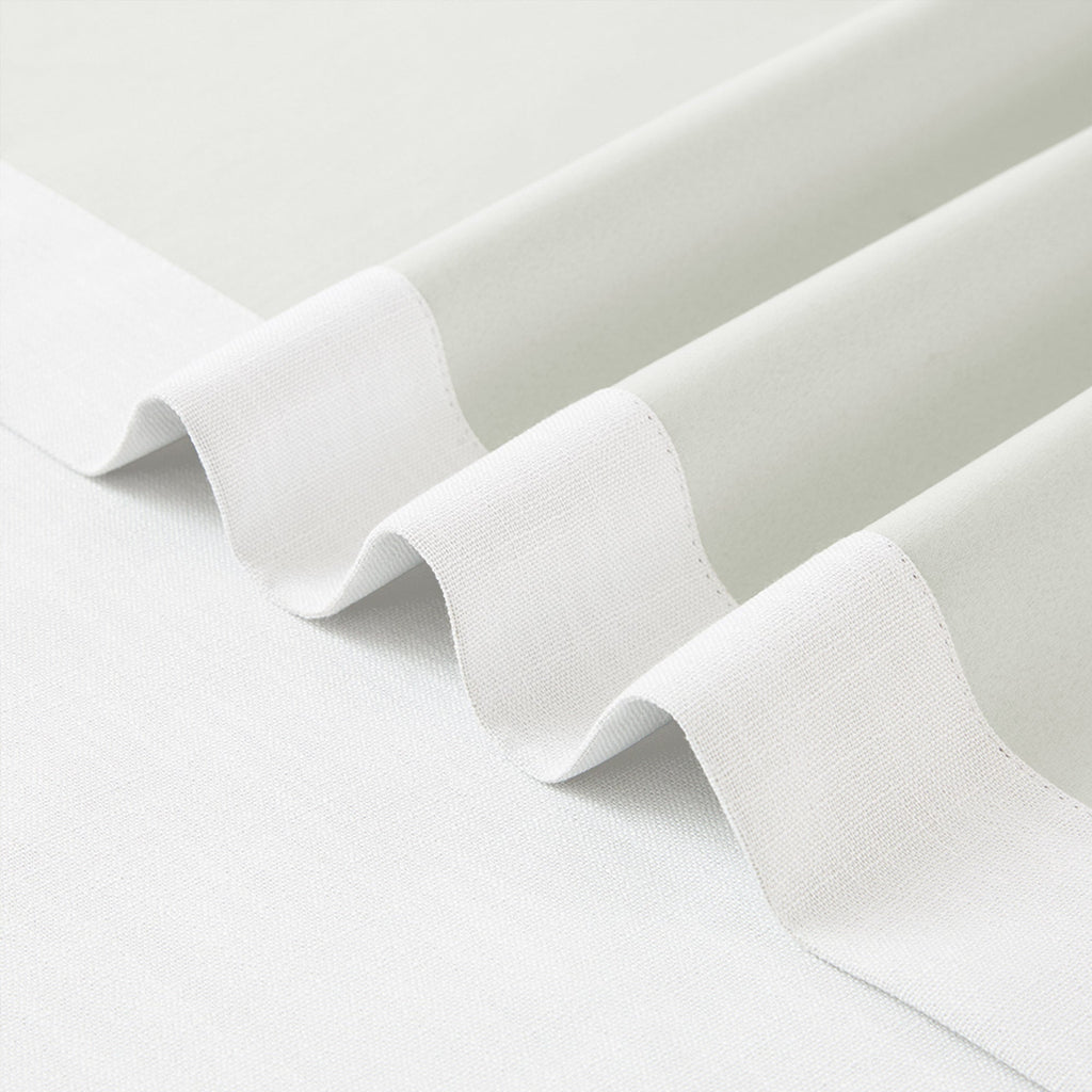 Elvonaeoly 100% White Blackout Curtains