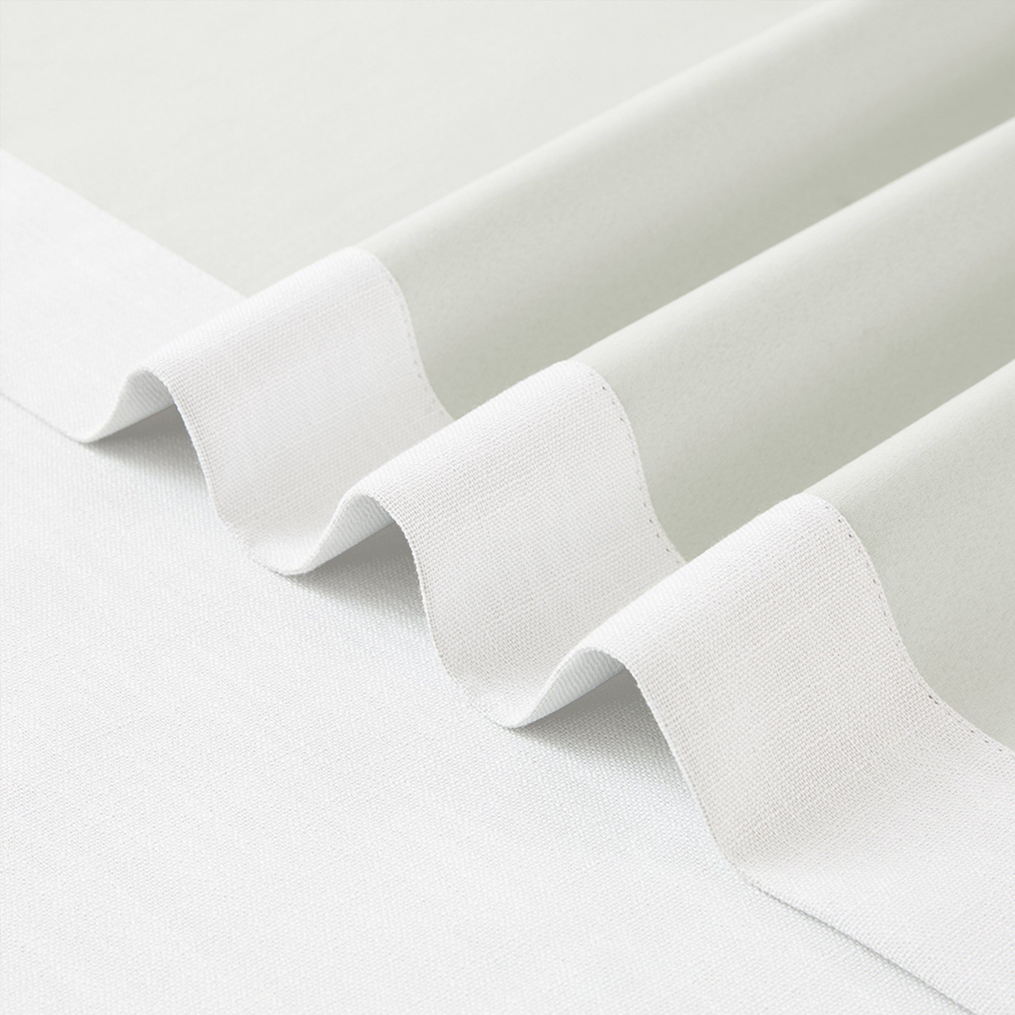 Elvonaeoly 100% White Blackout Curtains