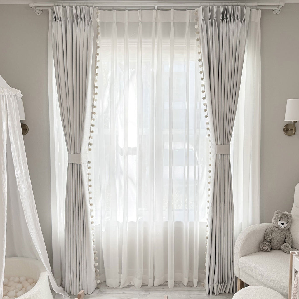 Elvonaeoly 100% White Blackout Curtains