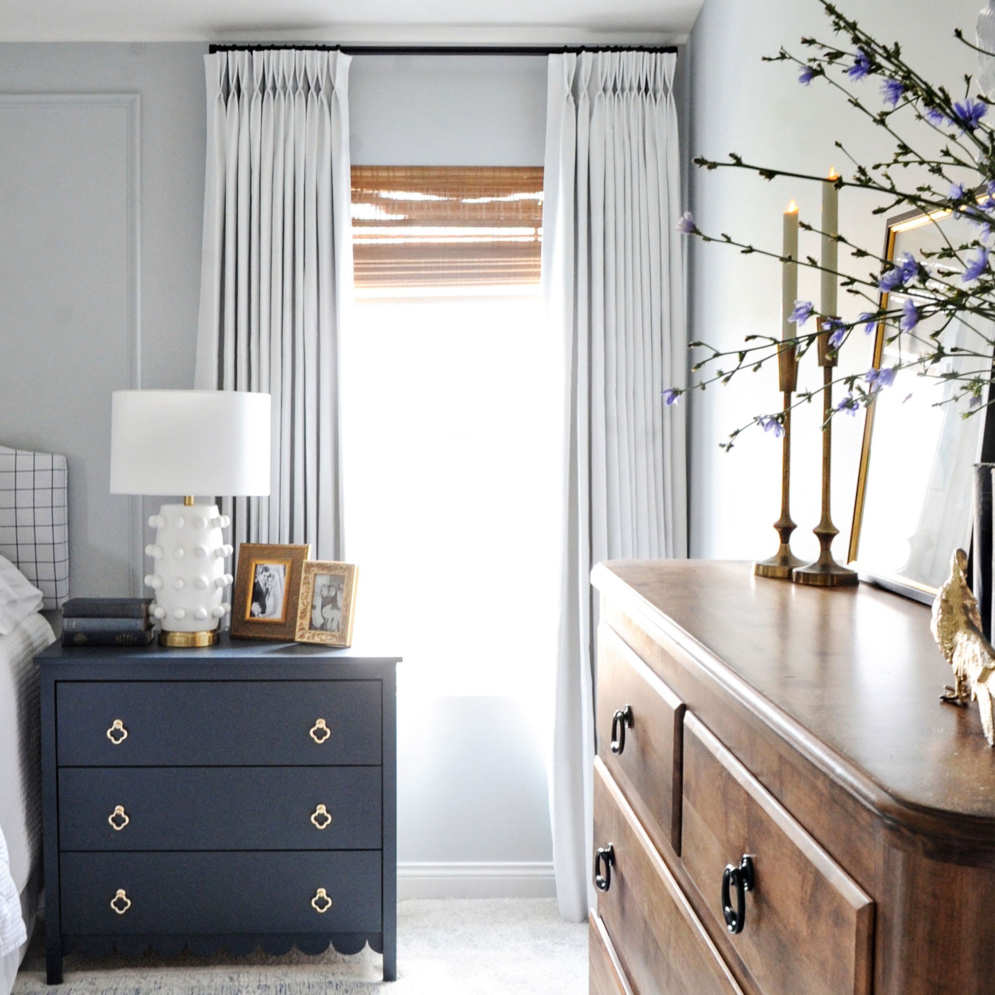Elvonaeoly 100% White Blackout Curtains