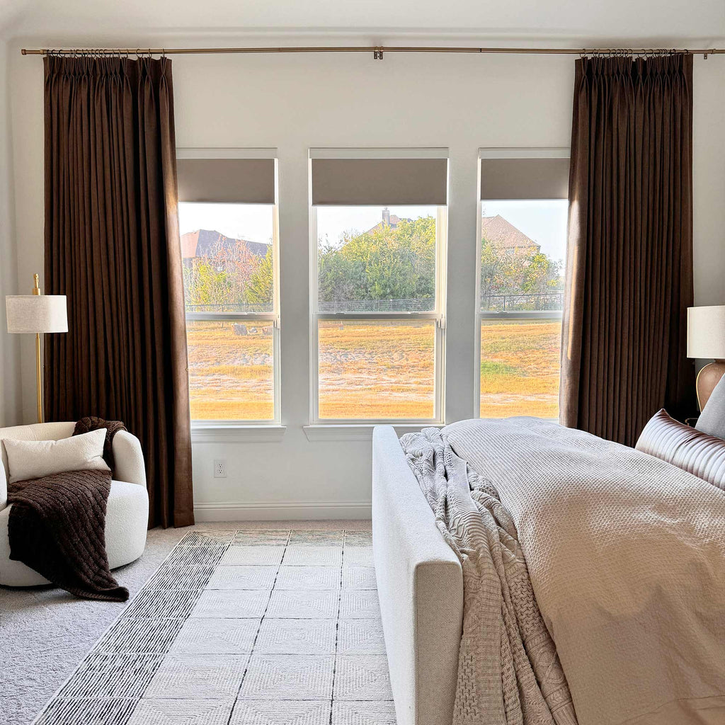 Elvonaeoly 100% White Blackout Curtains