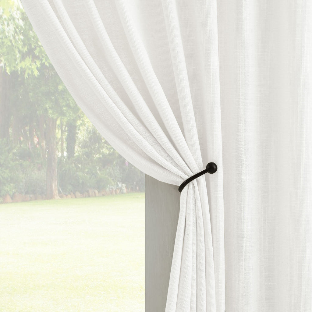 Elvonaeoly Cotton Blend Linen Look Curtains