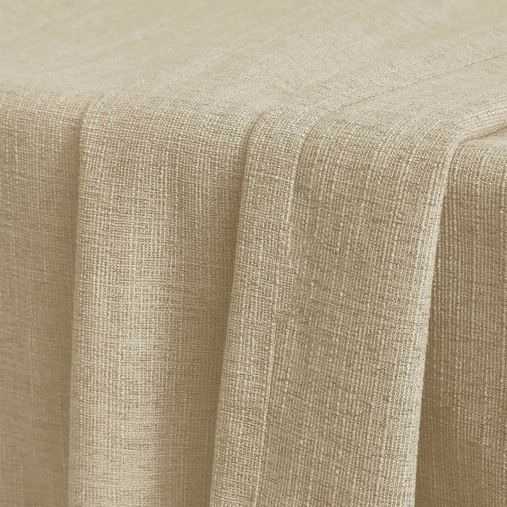 Elvonaeoly Cotton Blend Linen Look Curtains