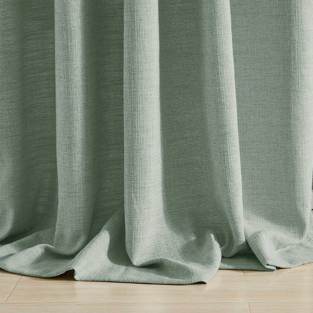 Elvonaeoly Cotton Blend Linen Look Curtains
