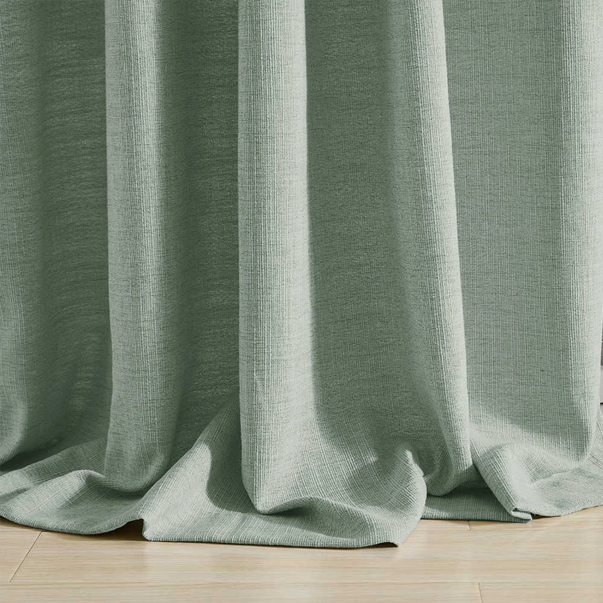 Elvonaeoly Cotton Blend Linen Look Curtains