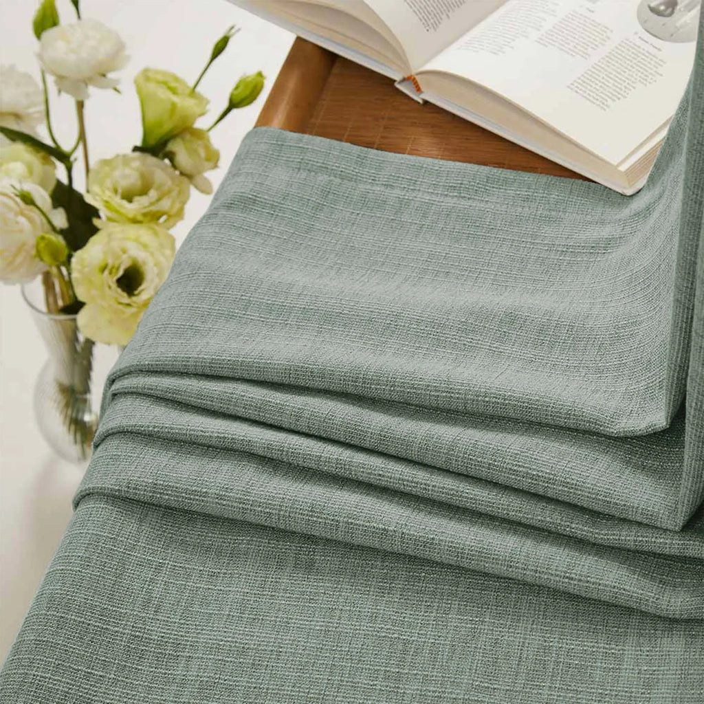 Elvonaeoly Cotton Blend Linen Look Curtains