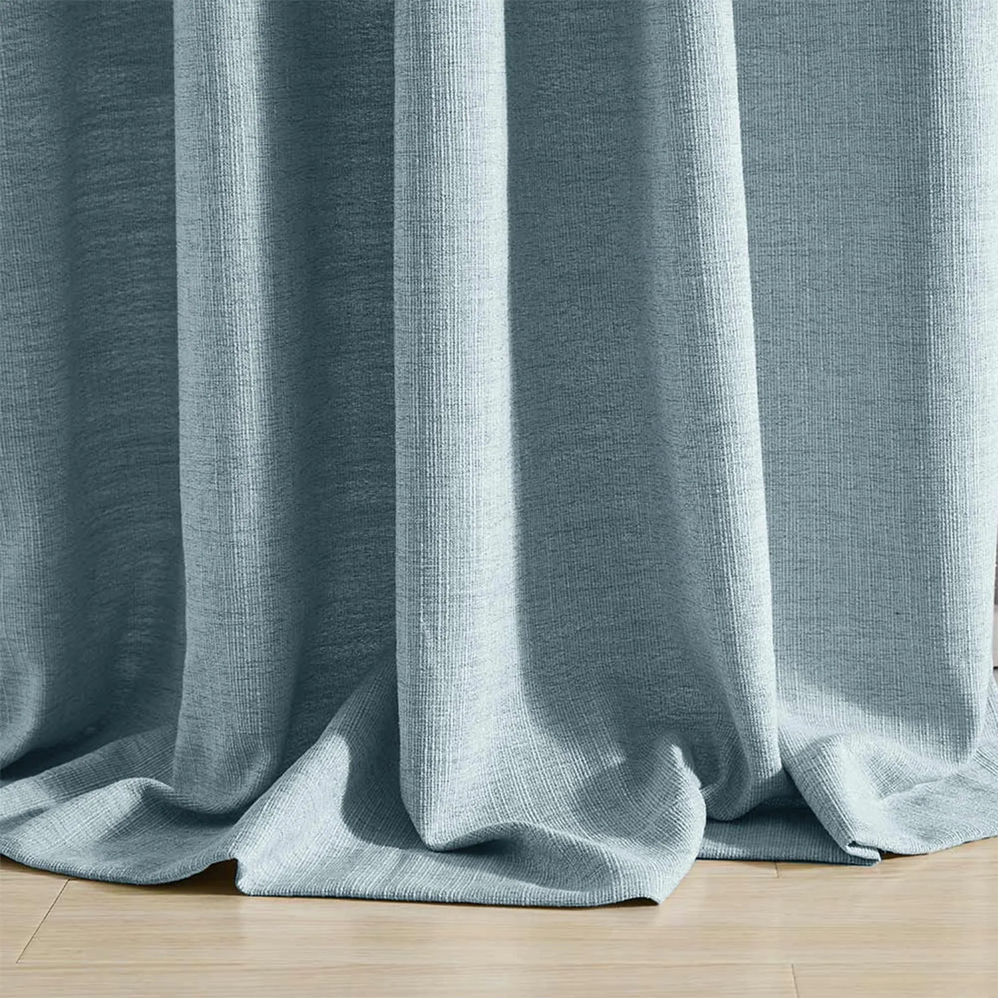 Elvonaeoly Cotton Blend Linen Look Curtains