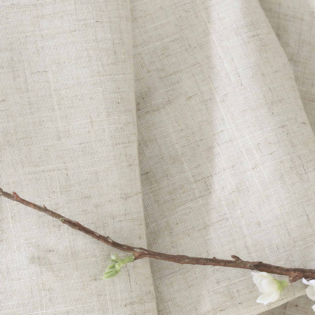 Elvonaeoly Linen Semi Sheer Curtains