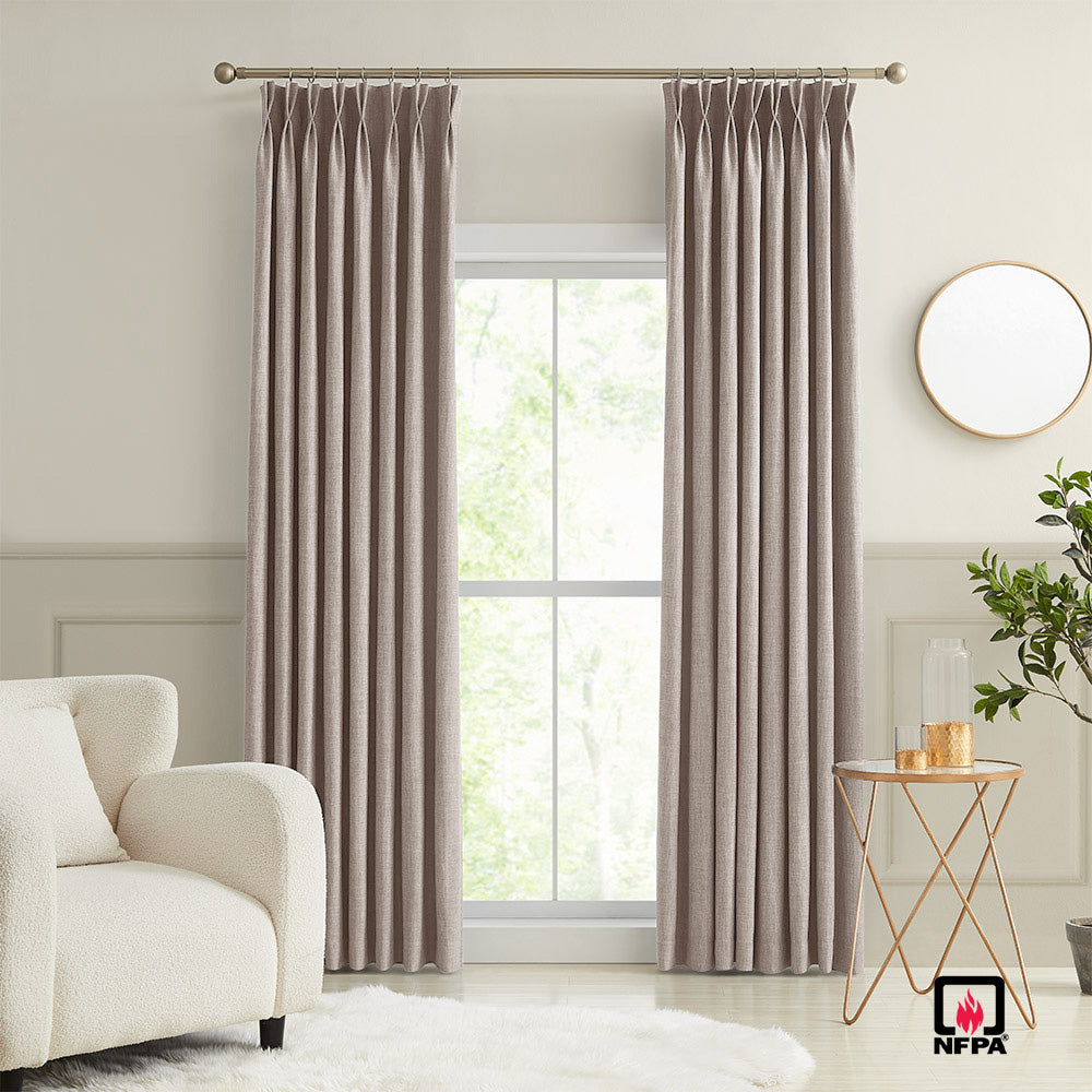 Elvonaeoly Permanently Flame Resistant Curtains