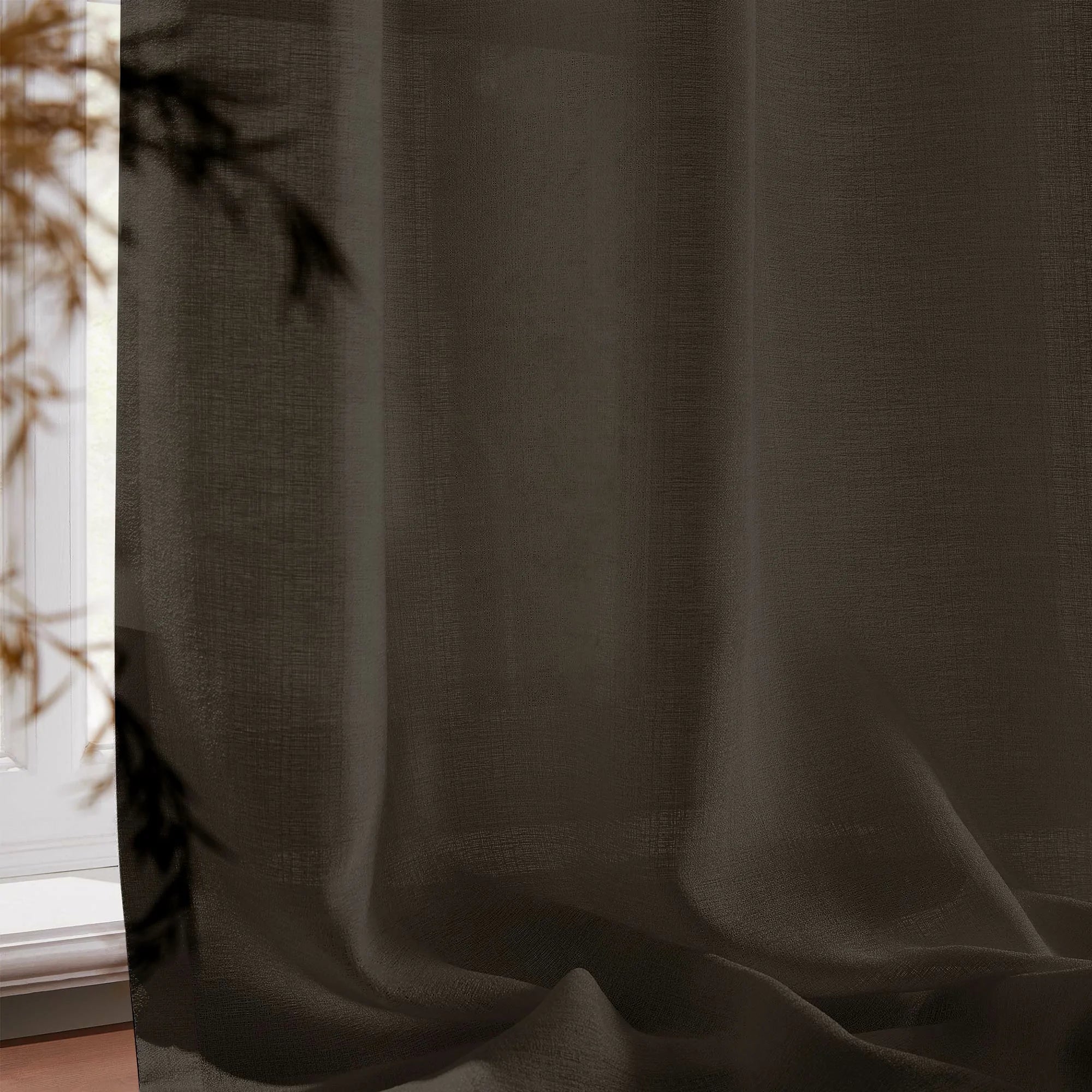Elvonaeoly Semi Sheer Door Curtains