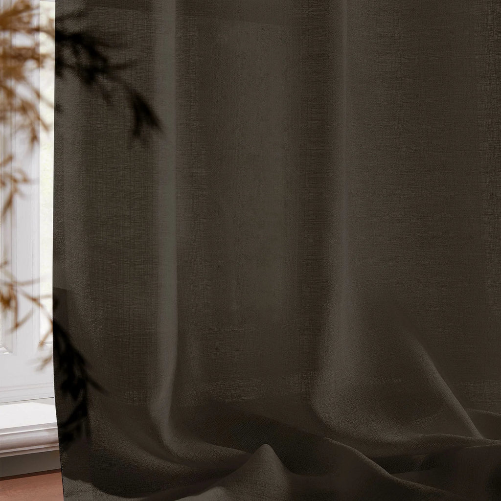 Elvonaeoly Semi Sheer Curtains