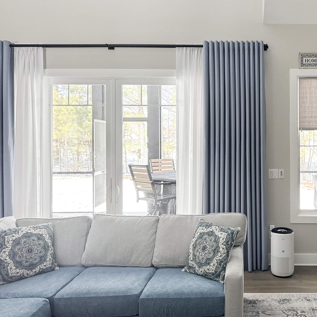 Elvonaeoly Semi Sheer Curtains