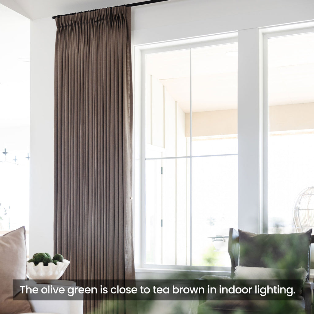 Elvonaeoly Linen Blend Curtains
