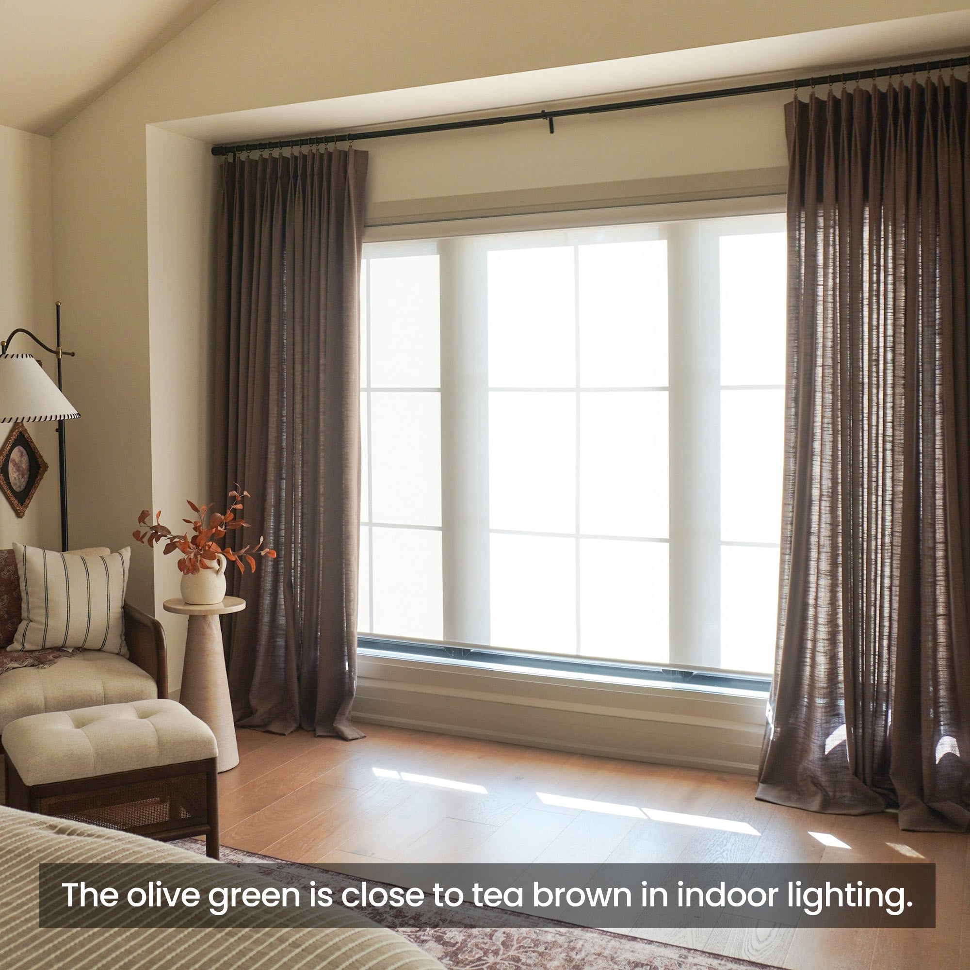 Elvonaeoly Linen Blend Curtains