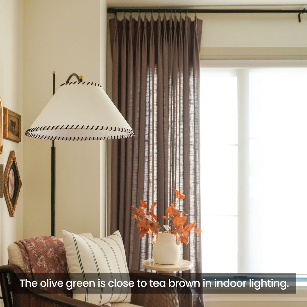 Elvonaeoly Linen Blend Curtains