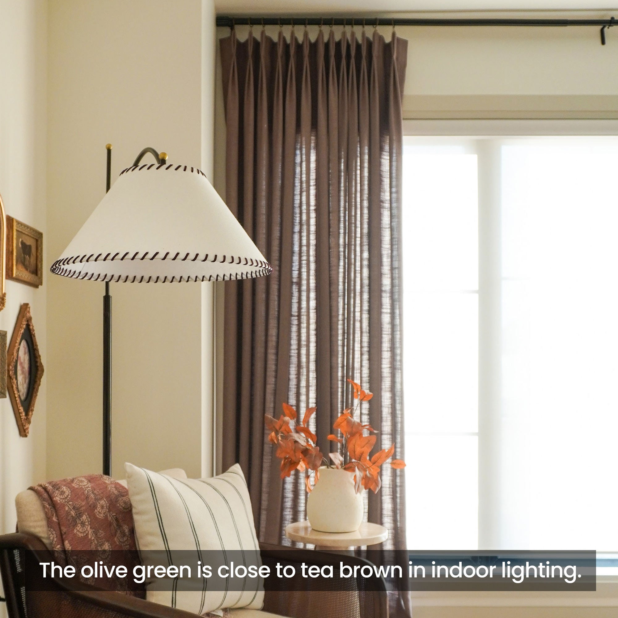 Elvonaeoly Linen Blend Curtains