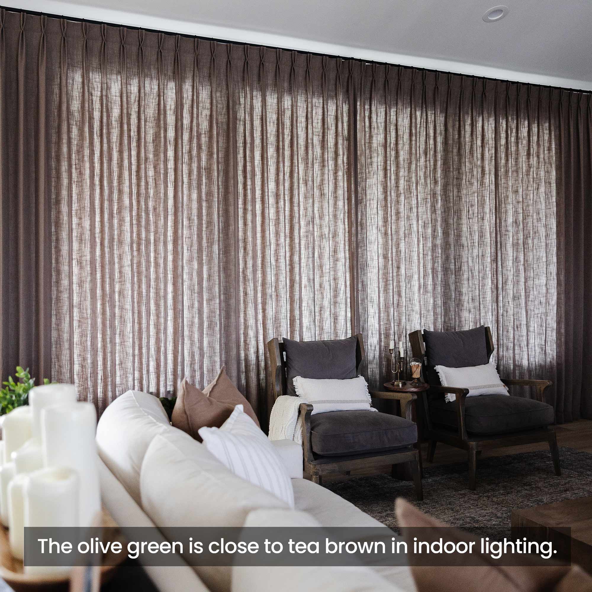 Elvonaeoly Linen Blend Curtains